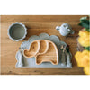 Covoras, FreeON, Pentru diversificare, Din silicon, Fara BPA, Dimensiune 35 x 22 cm, Lion Grey - gogobaby.ro