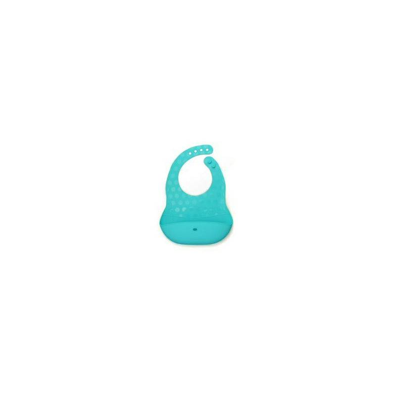 Set 2 bavete portabile, Bbluv, Poket, Cu buzunar, Cu lingurita inclusa, Fara BPA, Aqua/Grey - gogobaby.ro