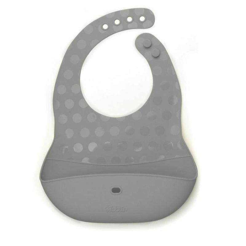 Set 2 bavete portabile, Bbluv, Poket, Cu buzunar, Cu lingurita inclusa, Fara BPA, Aqua/Grey - gogobaby.ro