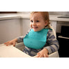 Set 2 bavete portabile, Bbluv, Poket, Cu buzunar, Cu lingurita inclusa, Fara BPA, Aqua/Grey - gogobaby.ro