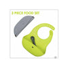 Set 2 bavete portabile, Bbluv, Poket, Cu buzunar, Cu lingurita inclusa, Fara BPA, Aqua/Grey - gogobaby.ro