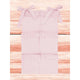 Organizator pentru patut, MimiNu, Din bumbac certificat Oeko Tex Standard 100, Cu 6 compartimente, Doua panglici, 70x40 cm, Cu volanase, Colectia Royal Powder Pink