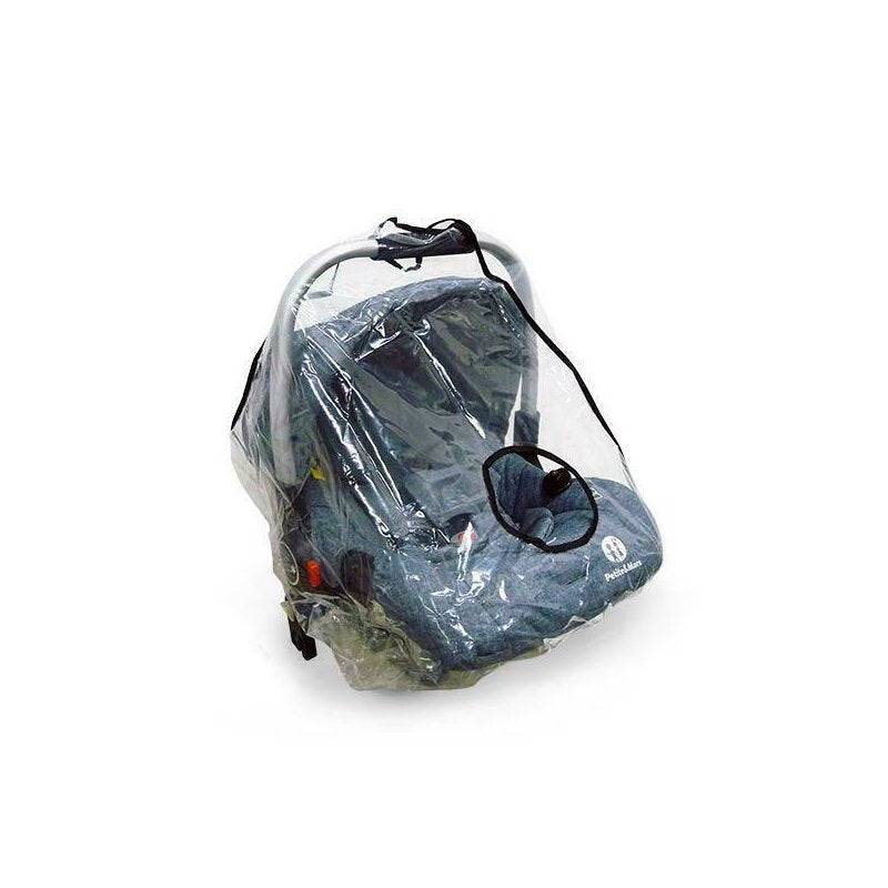 Husa de ploaie universala, Petite&Mars, Pentru scaunele auto 0-13 kg, Din folie moale, Durabila, De 0 1 microni, 50 x 60 x 70 cm - gogobaby.ro