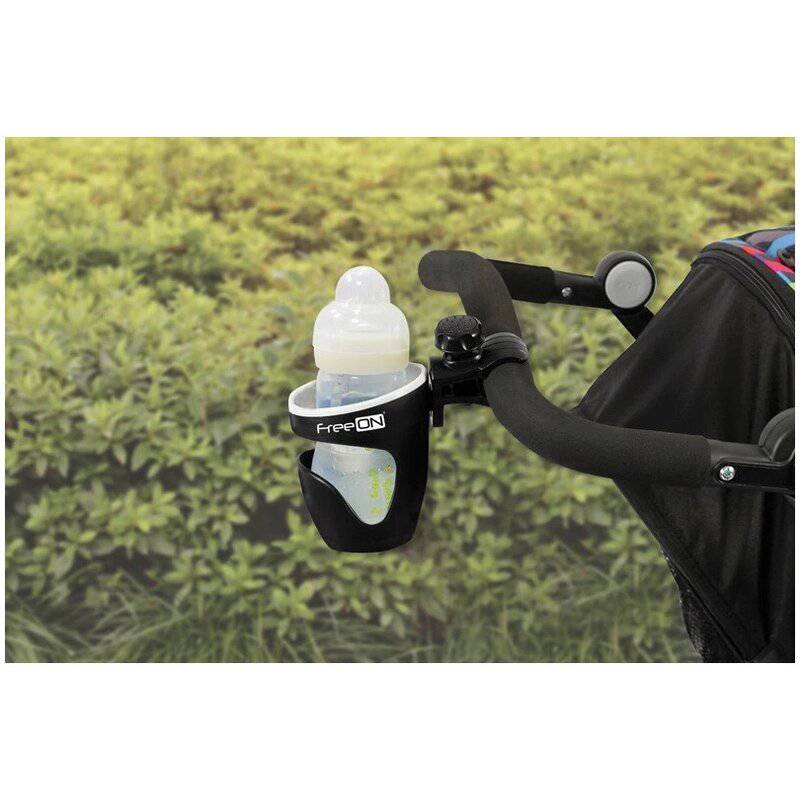 Suport pentru carucior, FreeON, Universal, Pentru biberon/pahar, Negru - gogobaby.ro