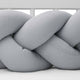 Protectie laterala, New Baby, Pentru patut, Tip Bumper impletit, Din muselina, Din materiale certificate Oeko Tex Standard 100, Lungime 225 cm, Grey