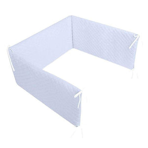 Aparatoare pentru patut, MimiNu, Matlasata, Din catifea moale, Cu fermoar, Cu husa detasabila si lavabila, Materiale certificate Oeko Tex Standard 100, 180x30 cm, Blue - gogobaby.ro