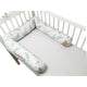 Aparatoare pentru patut, MimiNu, Tip rulou, Cu husa detasabila, Lungime 180 cm, Din bumbac certificat Oeko Tex Standard 100, Lulu Natural