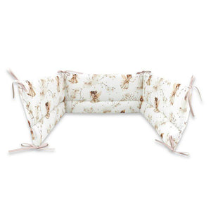 Aparatoare pentru patut, MimiNu, Din bumbac certificat Oeko Tex Standard 100, 180x30 cm, Cu panglici, Fairy - gogobaby.ro