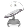 Balansoar, Lionelo, Mell, 2 in 1, Rotire 360 grade, Electric, Cu 3 moduri de leganare, Cu 5 trepte de viteza, Cu 3 pozitii de inclinare, Cu timer, 12 melodii si 2 sunete ale naturii, Pana la 9 kg, Gri