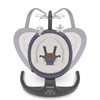 Balansoar si sezlong, Lionelo, Ralf, 2 in 1, Electric, Cu telecomanda si cablu USB, Cu miscare laterala de balansare si 5 niveluri diferite de viteza, Cu 12 melodii, Gri Grafit