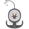 Balansoar si sezlong, Lionelo, Ralf, 2 in 1, Electric, Cu telecomanda si cablu USB, Cu miscare laterala de balansare si 5 niveluri diferite de viteza, Cu 12 melodii, Gri Grafit