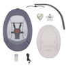 Balansoar si sezlong, Lionelo, Ralf, 2 in 1, Electric, Cu telecomanda si cablu USB, Cu miscare laterala de balansare si 5 niveluri diferite de viteza, Cu 12 melodii, Gri Grafit