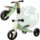 Bicicleta/tricicleta fara pedale, Free2Move, Din lemn, 2 in 1, Functie de bicicleta echilibru, Scaun reglabil, Roti ajustabile, Manere antiderapante, Varsta 1-3 ani, Conform cu standardele europene EN71-1;2018, EN71-2:2020, EN71-3:2021, Mint
