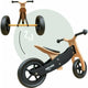 Bicicleta/tricicleta fara pedale, Free2Move, Din lemn, 2 in 1, Functie de bicicleta echilibru, Sa reglabila, Manere antiderapante, Roti ajustabile, 18 luni - 3 ani, Conform cu standardele europene EN71-1;2018, EN71-2:2020, EN71-3:2021, Brown White