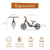 Bicicleta de echilibru, Chillafish, Charlie, Usoara, Cu ghidon si sa reglabile, Greutate 2.5 Kg, Cu roti din spuma EVA, 10 inch, Pentru 18-48 luni, Black
