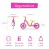 Bicicleta de echilibru, Chillafish, Charlie, Usoara, Cu ghidon si sa reglabile, Greutate 2.5 Kg, Cu roti din spuma EVA, 10 inch, Pentru 18-48 luni, Pink