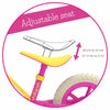 Bicicleta de echilibru, Chillafish, Charlie, Usoara, Cu ghidon si sa reglabile, Greutate 2.5 Kg, Cu roti din spuma EVA, 10 inch, Pentru 18-48 luni, Pink