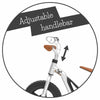 Bicicleta de echilibru, Chillafish, Charlie, Usoara, Cu ghidon si sa reglabile, Greutate 2.5 Kg, Cu roti din spuma EVA, 10 inch, Pentru 18 luni - 48 luni, Silver