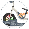 Bicicleta de echilibru, Chillafish, Charlie Glow, Usoara, Cu ghidon si sa reglabile, Cu spite luminoase, Greutate 2.5 Kg, Cu roti din spuma EVA, 10 inch, Pentru 18-48 luni, Beige