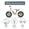 Bicicleta de echilibru, Chillafish, Charlie Glow, Usoara, Cu ghidon si sa reglabile, Cu spite luminoase, Greutate 2.5 Kg, Cu roti din spuma EVA, 10 inch, Pentru 18-48 luni, Beige