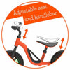 Bicicleta de echilibru, Chillafish, Charlie Glow, Usoara, Cu ghidon si sa reglabile, Cu spite luminoase, Greutate 2.5 Kg, Cu roti din spuma EVA, 10 inch, Pentru 18 luni - 48 luni, Orange