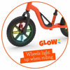 Bicicleta de echilibru, Chillafish, Charlie Glow, Usoara, Cu ghidon si sa reglabile, Cu spite luminoase, Greutate 2.5 Kg, Cu roti din spuma EVA, 10 inch, Pentru 18 luni - 48 luni, Orange