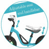 Bicicleta de echilibru, Chillafish, Charlie Glow, Usoara, Cu ghidon si sa reglabile, Cu spite luminoase, Greutate 2.5 Kg, Cu roti din spuma EVA, 10 inch, Pentru 18 luni - 48 luni, Sky