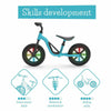Bicicleta de echilibru, Chillafish, Charlie Glow, Usoara, Cu ghidon si sa reglabile, Cu spite luminoase, Greutate 2.5 Kg, Cu roti din spuma EVA, 10 inch, Pentru 18 luni - 48 luni, Sky