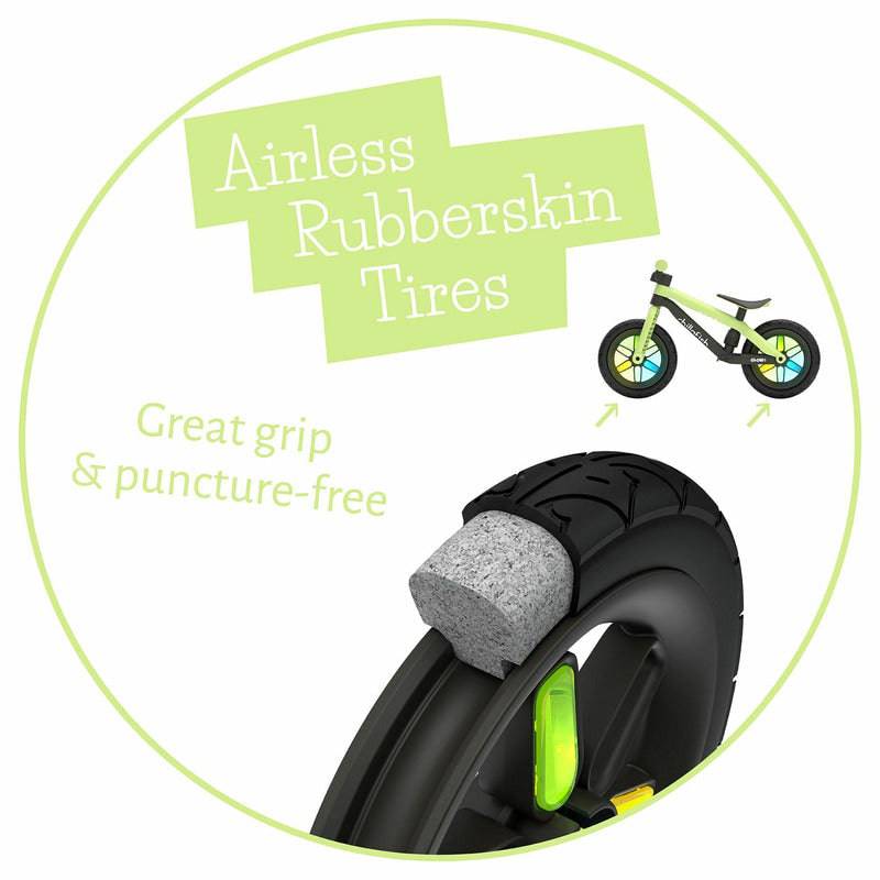 Bicicleta de echilibru, Chillafish, BMXie Glow, Cu spite luminoase, Cu sa reglabila, Greutatate 3.8 Kg, 12 inch, Pentru 2 - 5 ani, Pistachio