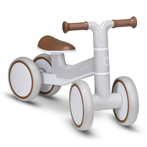 Bicicleta fara pedale, Lionelo, Villy, Cu 4 roti, Din spuma EVA si TPR, Stabila, Manere moi, antiderapante, 12- 36 luni, Sustine pana la 30 kg, Certificata EN 71-1:2014, EN 71-2:2011, EN 71-3:2019, Bej - gogobaby.ro