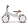 Bicicleta fara pedale, Lionelo, Villy, Cu 4 roti, Din spuma EVA si TPR, Stabila, Manere moi, antiderapante, 12- 36 luni, Sustine pana la 30 kg, Certificata EN 71-1:2014, EN 71-2:2011, EN 71-3:2019, Bej - gogobaby.ro