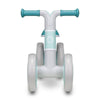 Bicicleta fara pedale, Lionelo, Villy, Cu 4 roti, Din spuma EVA si TPR, Stabila, Manere moi, antiderapante, 12- 36 luni, Sustine pana la 30 kg, Certificata EN 71-1:2014, EN 71-2:2011, EN 71-3:2019, Verde turcoaz