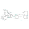 Bicicleta fara pedale, Lionelo, Villy, Cu 4 roti, Din spuma EVA si TPR, Stabila, Manere moi, antiderapante, 12- 36 luni, Sustine pana la 30 kg, Certificata EN 71-1:2014, EN 71-2:2011, EN 71-3:2019, Verde turcoaz