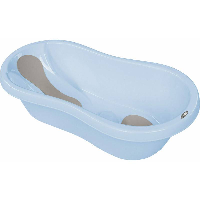 Cadita, FreeON, Cu doua parti antiderapante, Cu dop, Conform cu standardul european de securitate EN 17072:2018, 81x41x24 cm, Blue - gogobaby.ro