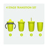 Canuta, Bbluv, Kup, 4 in 1 cu pai, manere si capac, Silicon, Fara BPA, 240 ml, Lime