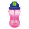 Cana cu pai, Nuby, Anti-alunecare, Cu inchidere etansa, Plastic, 360 ml, 12+ luni, Roz - gogobaby.ro