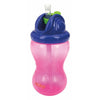 Cana cu pai, Nuby, Anti-alunecare, Cu inchidere etansa, Plastic, 360 ml, 12+ luni, Roz - gogobaby.ro