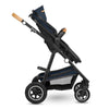 Carucior 2 in 1, Lionelo, Amber, Cadru aluminiu, Cu landou intarit si salteluta moale, Reversibil, Maner ajustabil, Huse pentru picioare, ploaie, Plasa de tantari, Geanta parinti, Pana la 22 kg, EN1888-1, EN1888-2, EN1466, Albastru