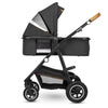 Carucior 2 in 1, Lionelo, Amber, Cadru aluminiu, Cu landou intarit si salteluta moale, Reversibil, Maner ajustabil, Huse pentru picioare, ploaie, Plasa de tantari, Geanta parinti, Pana la 22 kg, EN1888-1, EN1888-2, EN1466, Gri inchis