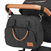 Carucior 2 in 1, Lionelo, Amber, Cadru aluminiu, Cu landou intarit si salteluta moale, Reversibil, Maner ajustabil, Huse pentru picioare, ploaie, Plasa de tantari, Geanta parinti, Pana la 22 kg, EN1888-1, EN1888-2, EN1466, Gri inchis