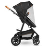 Carucior 2 in 1, Lionelo, Amber, Cadru aluminiu, Cu landou intarit si salteluta moale, Reversibil, Maner ajustabil, Huse pentru picioare, ploaie, Plasa de tantari, Geanta parinti, Pana la 22 kg, EN1888-1, EN1888-2, EN1466, Gri inchis
