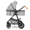Carucior 2 in 1, Lionelo, Amber, Cadru aluminiu, Cu landou intarit si salteluta moale, Reversibil, Maner ajustabil, Huse pentru picioare, ploaie, Plasa de tantari, Geanta parinti, Pana la 22 kg, EN1888-1, EN1888-2, EN1466, Gri deschis