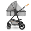 Carucior 2 in 1, Lionelo, Amber, Cadru aluminiu, Cu landou intarit si salteluta moale, Reversibil, Maner ajustabil, Huse pentru picioare, ploaie, Plasa de tantari, Geanta parinti, Pana la 22 kg, EN1888-1, EN1888-2, EN1466, Gri deschis
