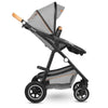 Carucior 2 in 1, Lionelo, Amber, Cadru aluminiu, Cu landou intarit si salteluta moale, Reversibil, Maner ajustabil, Huse pentru picioare, ploaie, Plasa de tantari, Geanta parinti, Pana la 22 kg, EN1888-1, EN1888-2, EN1466, Gri deschis