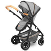 Carucior 2 in 1, Lionelo, Amber, Cadru aluminiu, Cu landou intarit si salteluta moale, Reversibil, Maner ajustabil, Huse pentru picioare, ploaie, Plasa de tantari, Geanta parinti, Pana la 22 kg, EN1888-1, EN1888-2, EN1466, Gri deschis