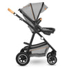 Carucior 2 in 1, Lionelo, Amber, Cadru aluminiu, Cu landou intarit si salteluta moale, Reversibil, Maner ajustabil, Huse pentru picioare, ploaie, Plasa de tantari, Geanta parinti, Pana la 22 kg, EN1888-1, EN1888-2, EN1466, Gri deschis