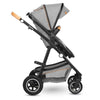 Carucior 2 in 1, Lionelo, Amber, Cadru aluminiu, Cu landou intarit si salteluta moale, Reversibil, Maner ajustabil, Huse pentru picioare, ploaie, Plasa de tantari, Geanta parinti, Pana la 22 kg, EN1888-1, EN1888-2, EN1466, Gri deschis