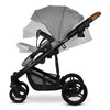 Carucior 2 in 1, Lionelo, Mari Tour, Cu landou individual si salteluta moale, Reversibil, Maner ajustabil, Plasa de tantari, Husa de picioare, Geanta parinti, 22 kg, Conform cu standardele europene de securitate EN1888 si EN1466, Gri