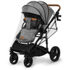 Carucior 2 in 1, Lionelo, Mari Tour, Cu landou individual si salteluta moale, Reversibil, Maner ajustabil, Plasa de tantari, Husa de picioare, Geanta parinti, 22 kg, Conform cu standardele europene de securitate EN1888 si EN1466, Gri