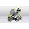 Carucior 2 in 1, Lionelo, Mari Tour, Cu landou individual si salteluta moale, Reversibil, Maner ajustabil, Plasa de tantari, Husa de picioare, Geanta parinti, 22 kg, Conform cu standardele europene de securitate EN1888 si EN1466, Gri